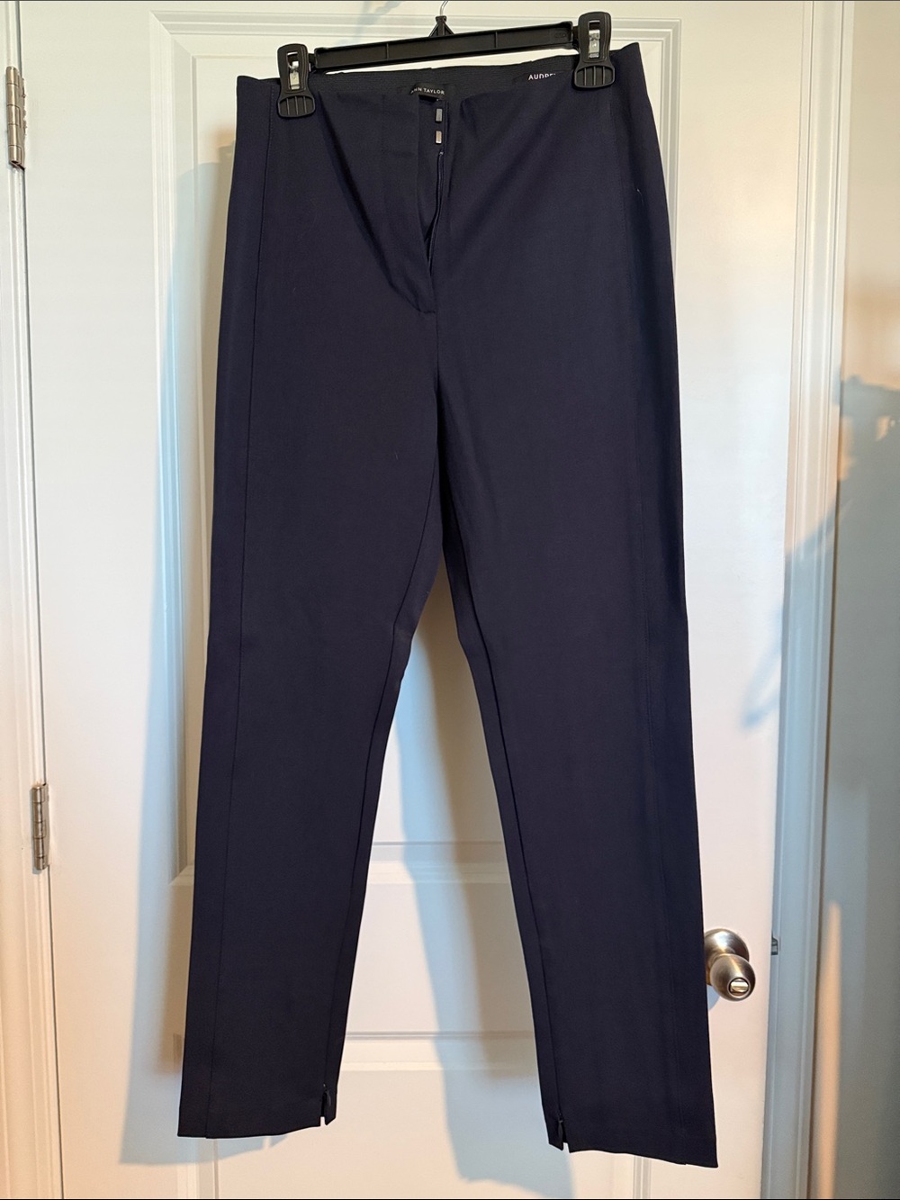 Ann Taylor Navy Straight-Leg Dress Pants